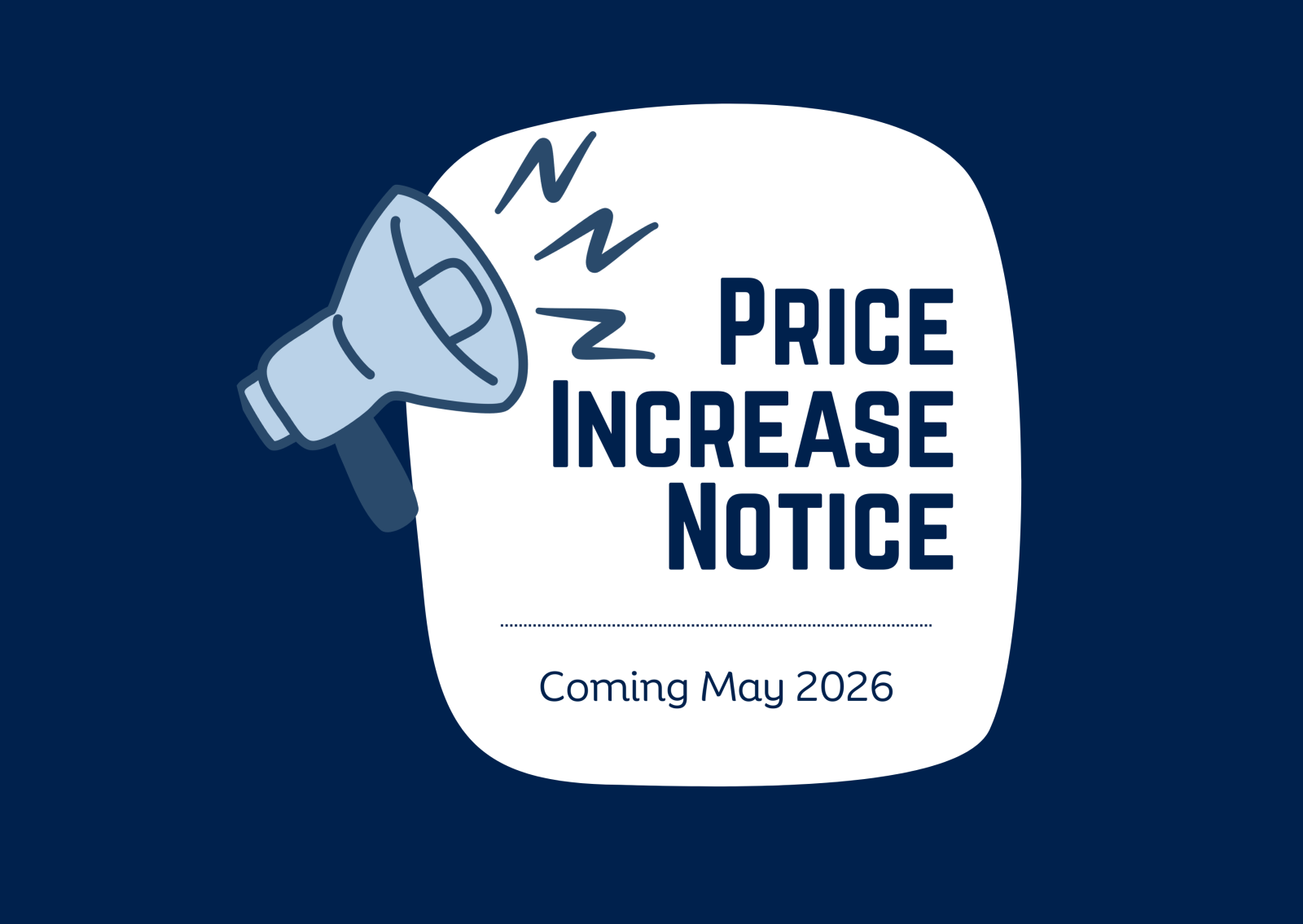 Important Update: New Price Lists Launching May 2026